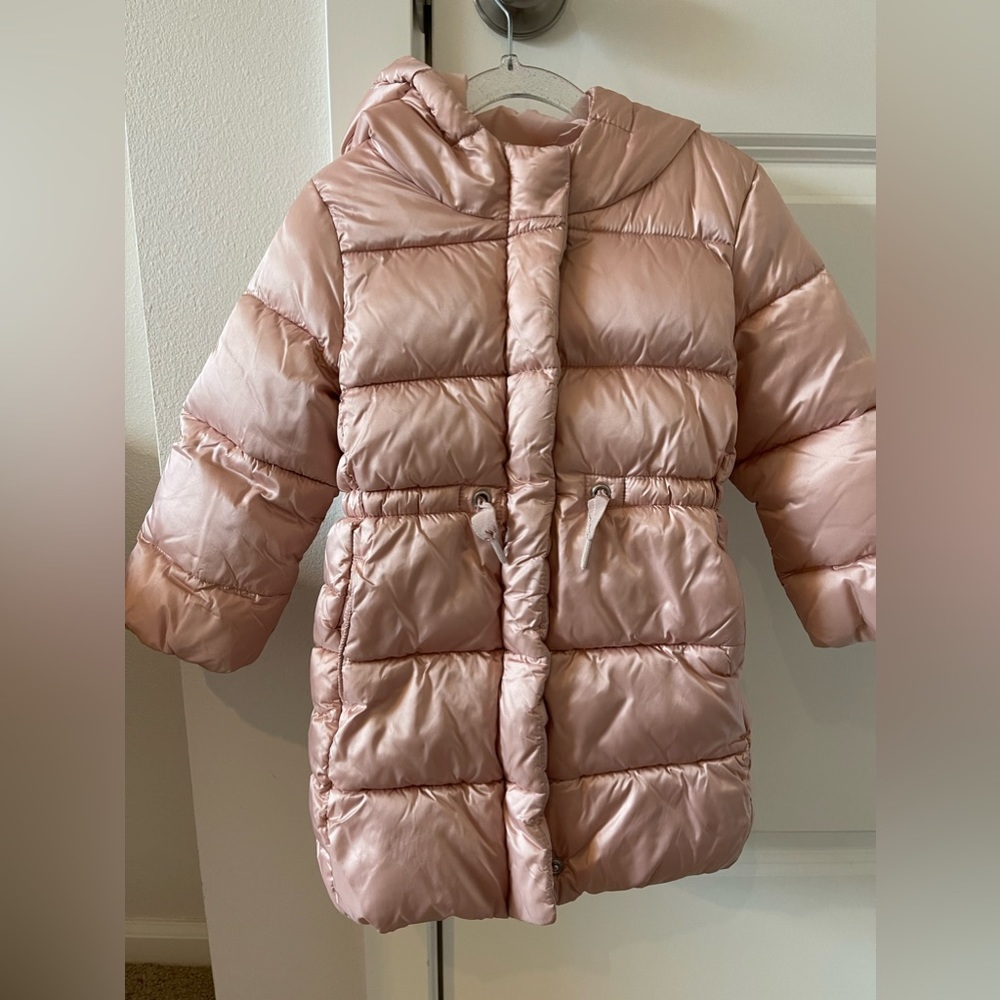 Toddler long  puffer coat  with hood